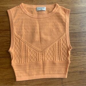 Babaton Peach knit crop top